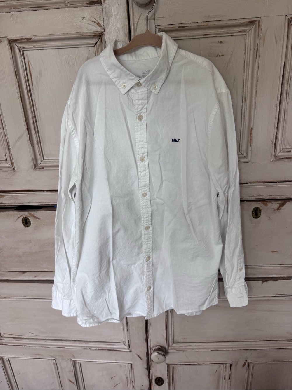 Boys M Vineyard Vines Classic White Button-Down Shirt